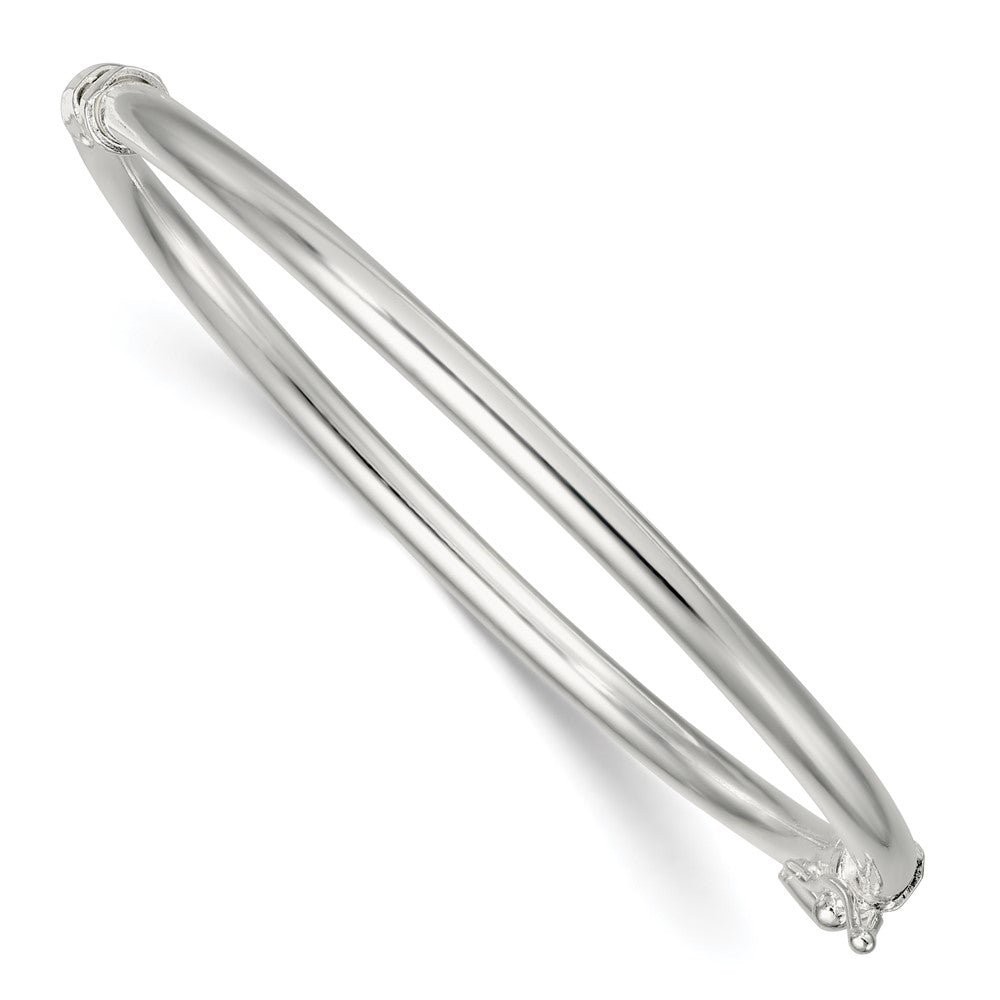 Sterling Silver Polished Hinged Baby Bangle