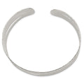 Sterling Silver Solid Polished Hammered Fancy 23mm Cuff Bangle Bracelet