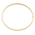 Sterling Silver Gold-plated 3mm Polished Plain Slip-On Bangle Bracelet