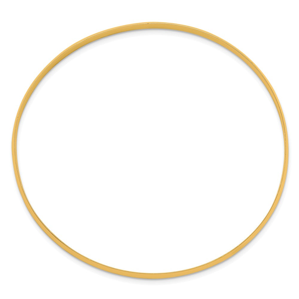 Sterling Silver Gold-tone 4.5mm Polished Slip-On Bangle Bracelet
