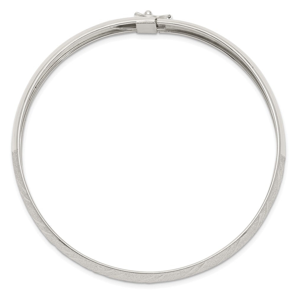 Sterling Silver Polished D/C 10.5mm Flexible Bangle