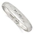 Sterling Silver Polished D/C 10.5mm Flexible Bangle