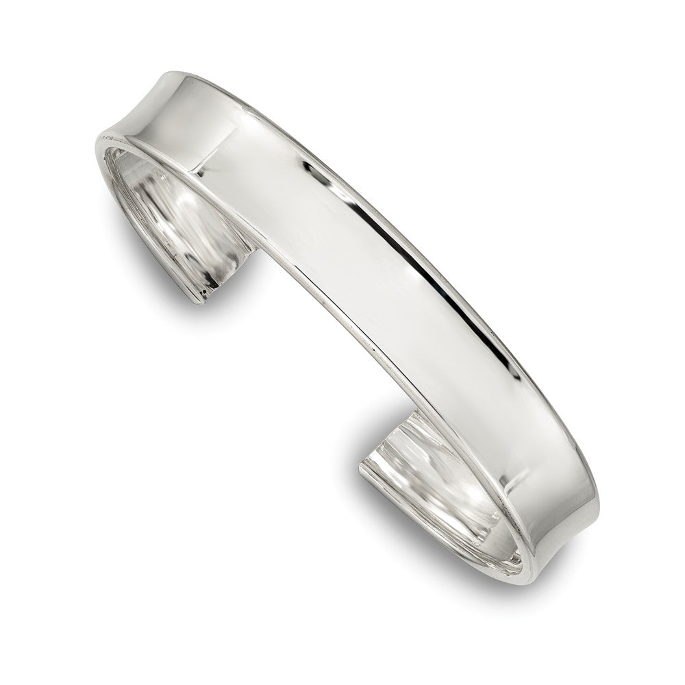 Sterling Silver 10mm Polished Cuff Bangle