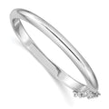 S Silver RH-pltd 4mm Polished 40mm Inside Diameter w/ Safety Hinged Bangle
