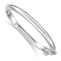 S Silver RH-pltd 4mm Polished 42mm Inside Diameter w/ Safety Hinged Bangle