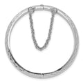 SS RH-plated Polished & D/C 4.5mm w/ Safety Hinged Children's Bangle