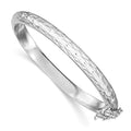 SS RH-plated Polished & D/C 5.5mm w/ Safety Hinged Children's Bangle
