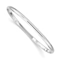Sterling Silver RH-plated Polished 3mm Slip-on Youth Bangle Bracelet