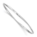 Sterling Silver Rhodium-plated 2.25mm Silp-on Bangle