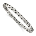 Sterling Silver Antiqued 5.25mm Slip-on Bangle