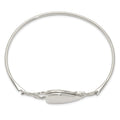 Sterling Silver 22mm Heart Locket Flexible Bangle Bracelet