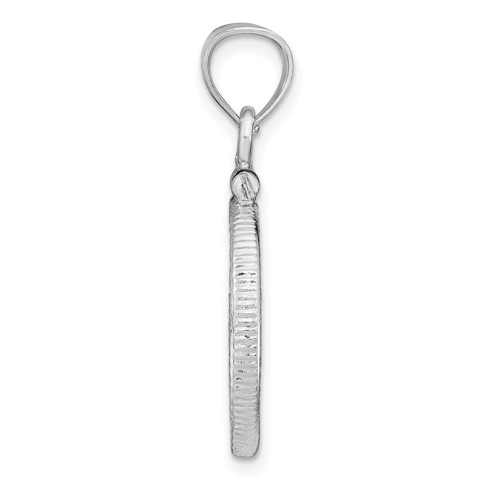 Sterling Silver 18 x 1.2mm $0.10 Screw Top Coin Diamond-cut Bezel Pendant