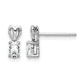 Sterling Silver Rhodium-plated White Topaz Earrings