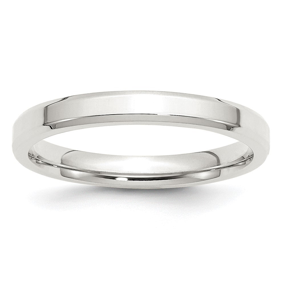 Sterling Silver 3mm Bevel Edge Band