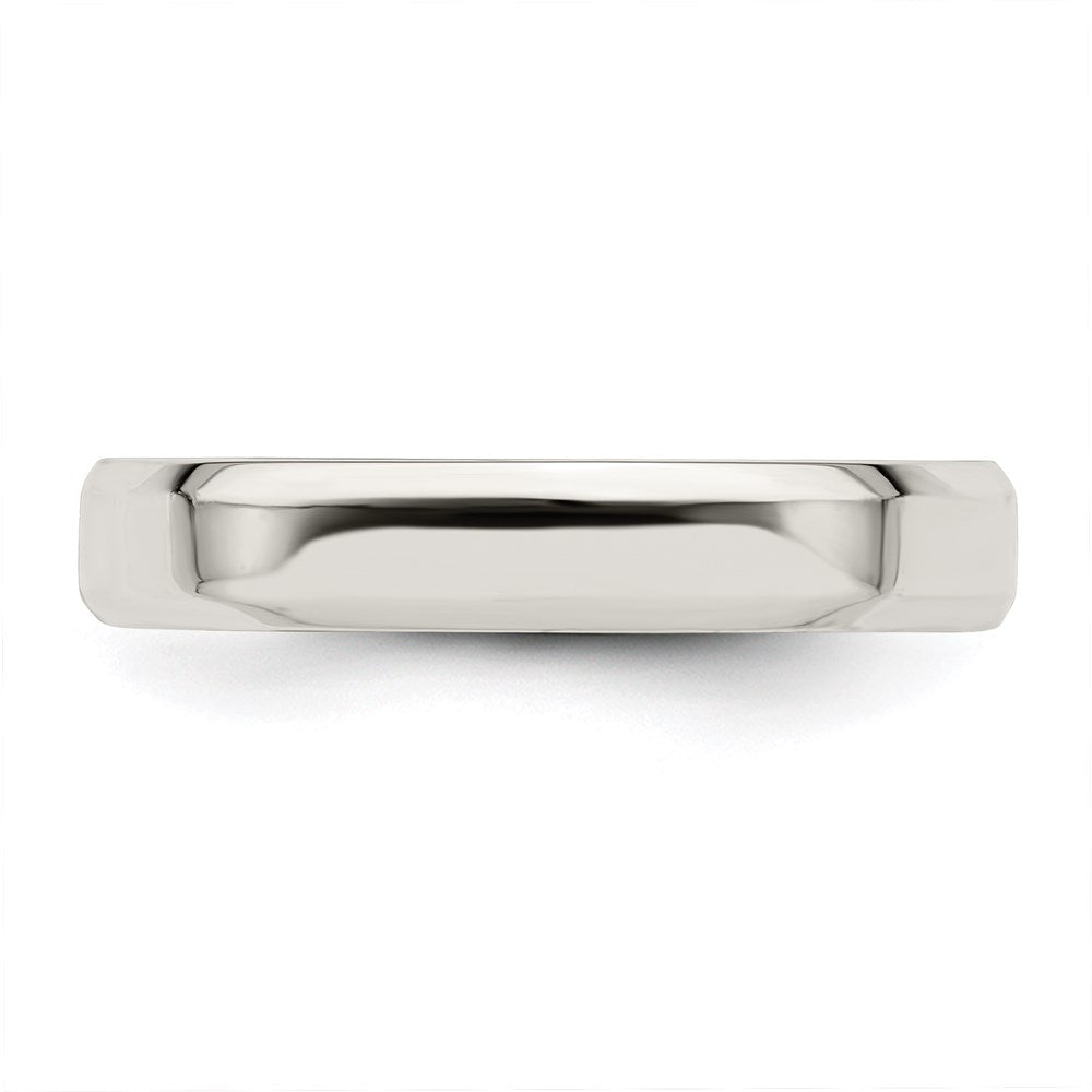 Sterling Silver 4mm Bevel Edge Band