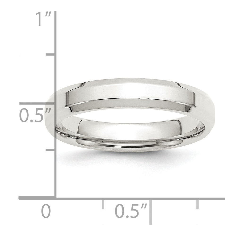 Sterling Silver 4mm Bevel Edge Band