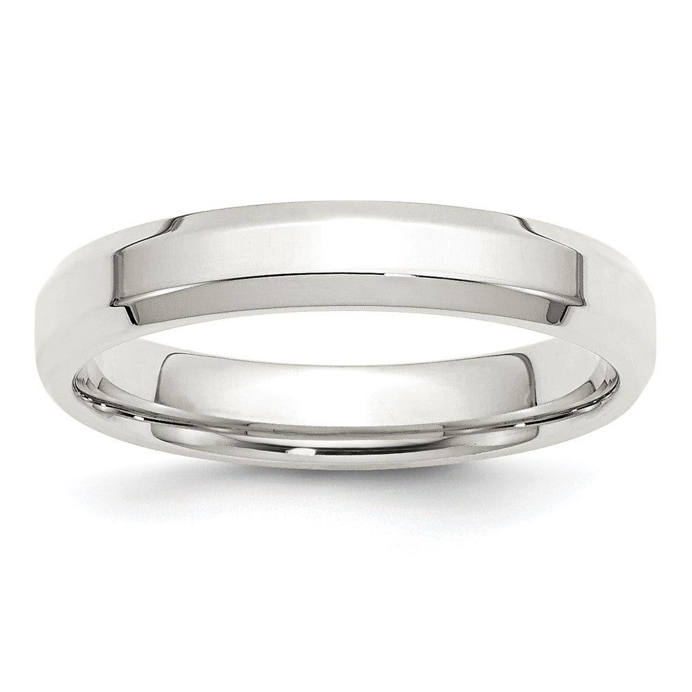 Sterling Silver 4mm Bevel Edge Band