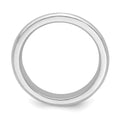 Sterling Silver Rhodium-plated 4mm Bevel Edge Band