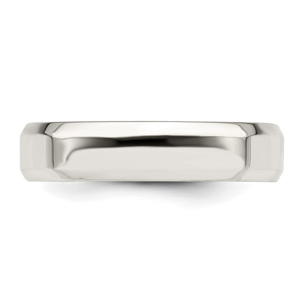 Sterling Silver 5mm Bevel Edge Band