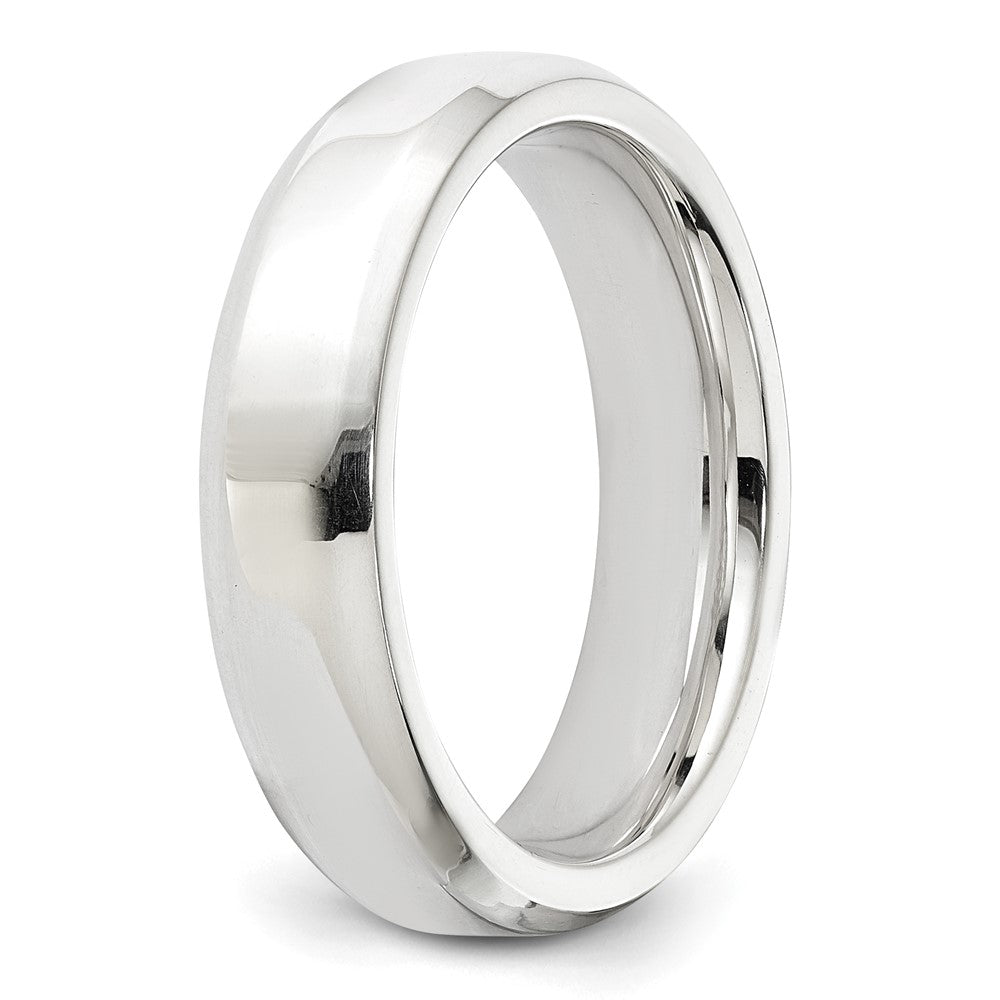 Sterling Silver 5mm Bevel Edge Band