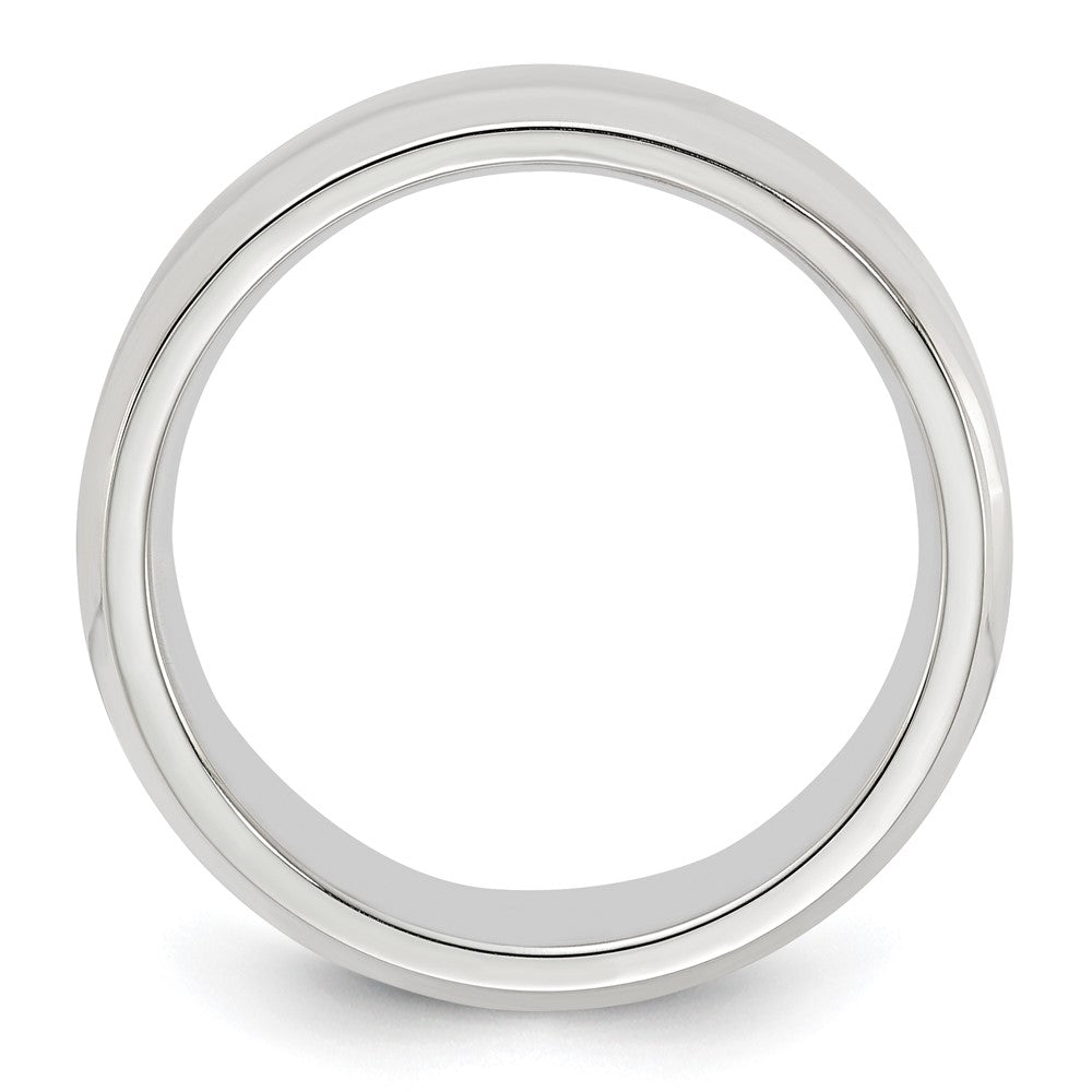 Sterling Silver 6mm Bevel Edge Band