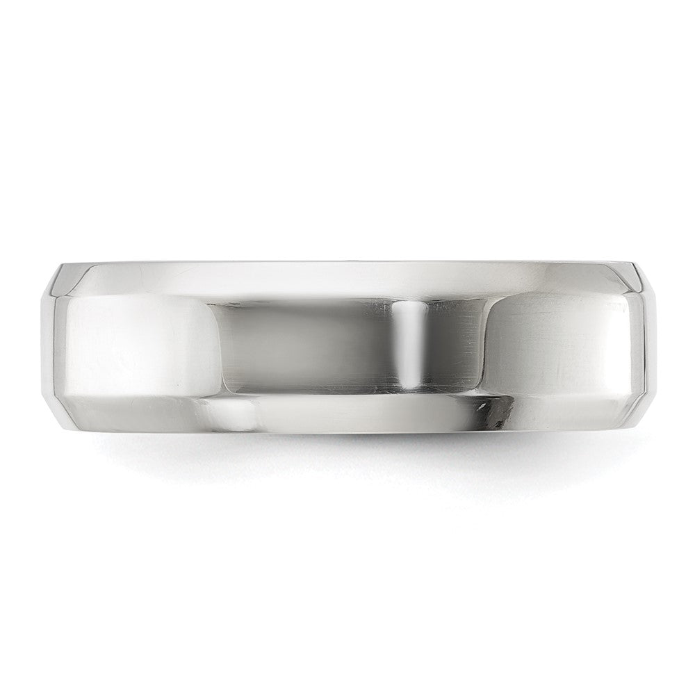 Sterling Silver 6mm Bevel Edge Band