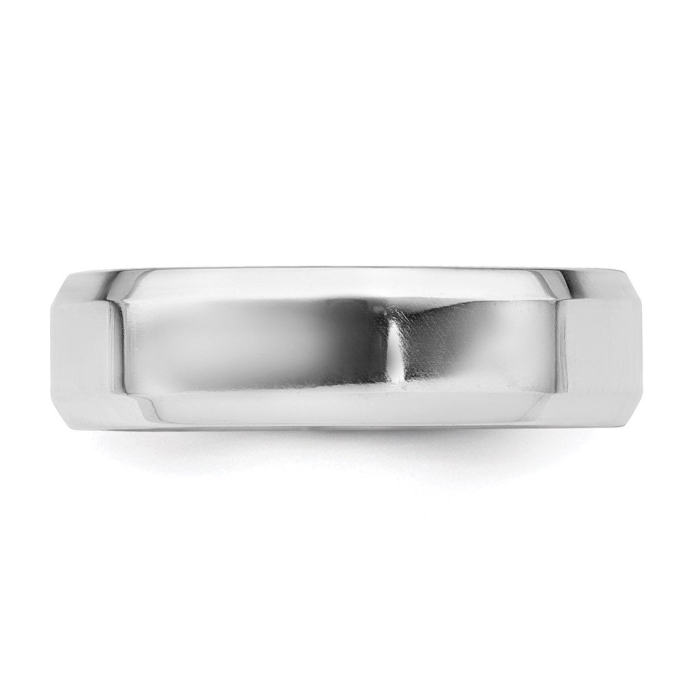 Sterling Silver 6mm Bevel Edge Band