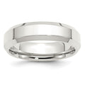 Sterling Silver 6mm Bevel Edge Band