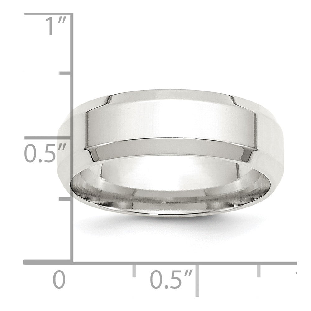 Sterling Silver 7mm Bevel Edge Band