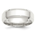 Sterling Silver 7mm Bevel Edge Band
