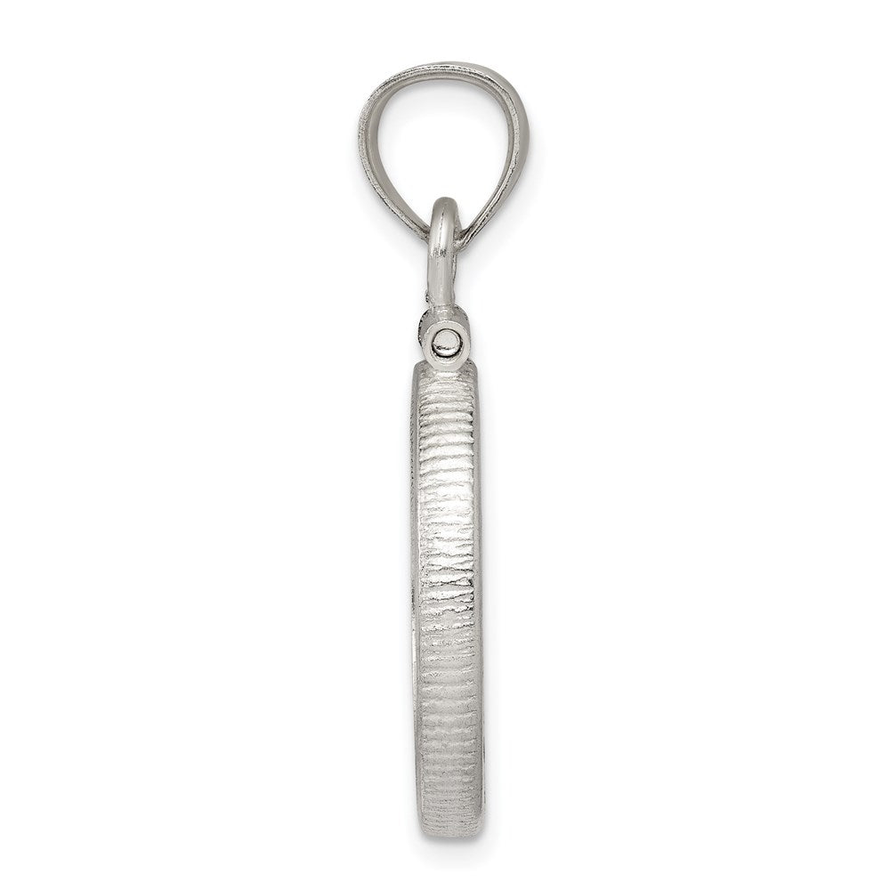 Sterling Silver 19.1 x 1.5mm $0.01 Screw Top Coin Polished Bezel Pendant