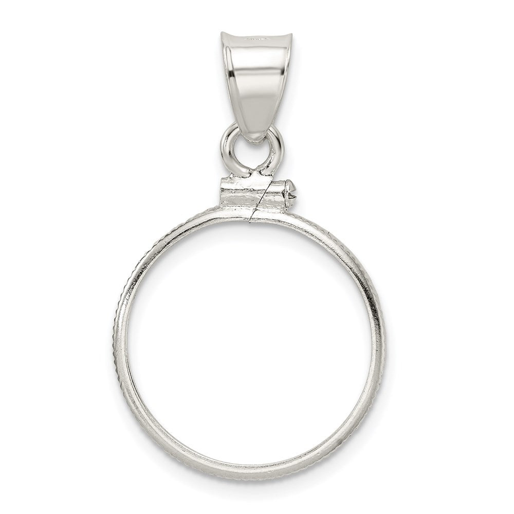 Sterling Silver 19.1 x 1.5mm $0.01 Screw Top Coin Polished Bezel Pendant