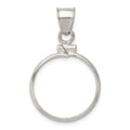 Sterling Silver 19.1 x 1.5mm $0.01 Screw Top Coin Polished Bezel Pendant