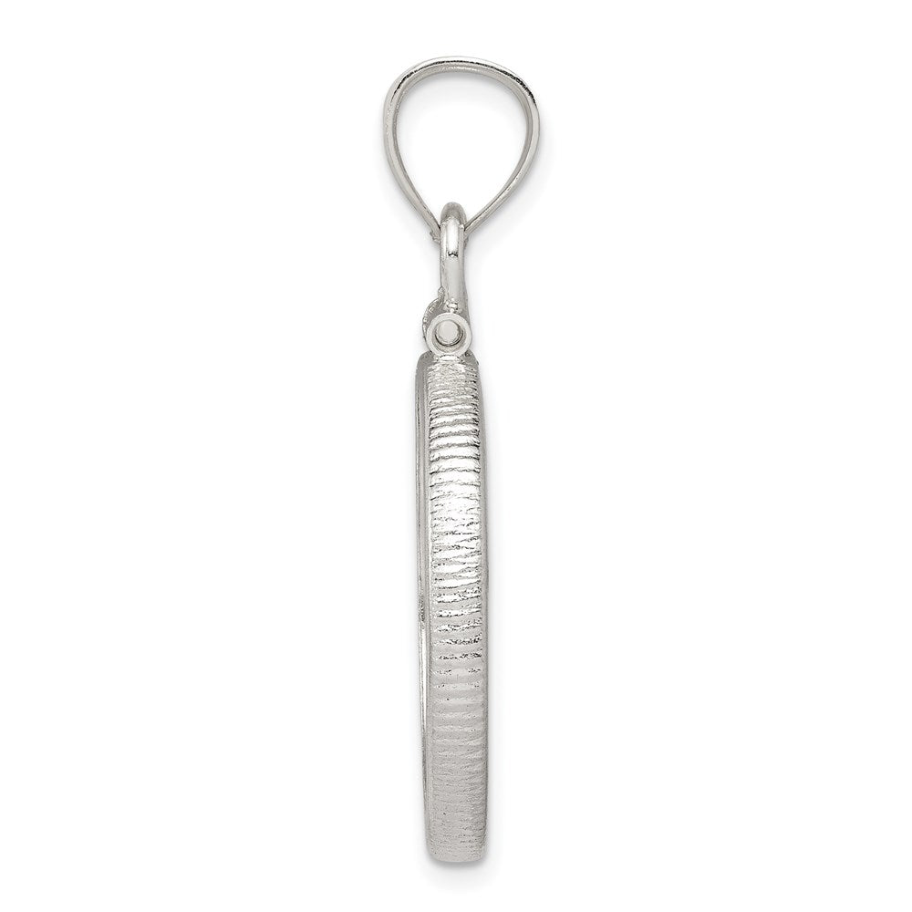Sterling Silver 21.1 x 2.0mm $0.05 Screw Top Coin Polished Bezel Pendant