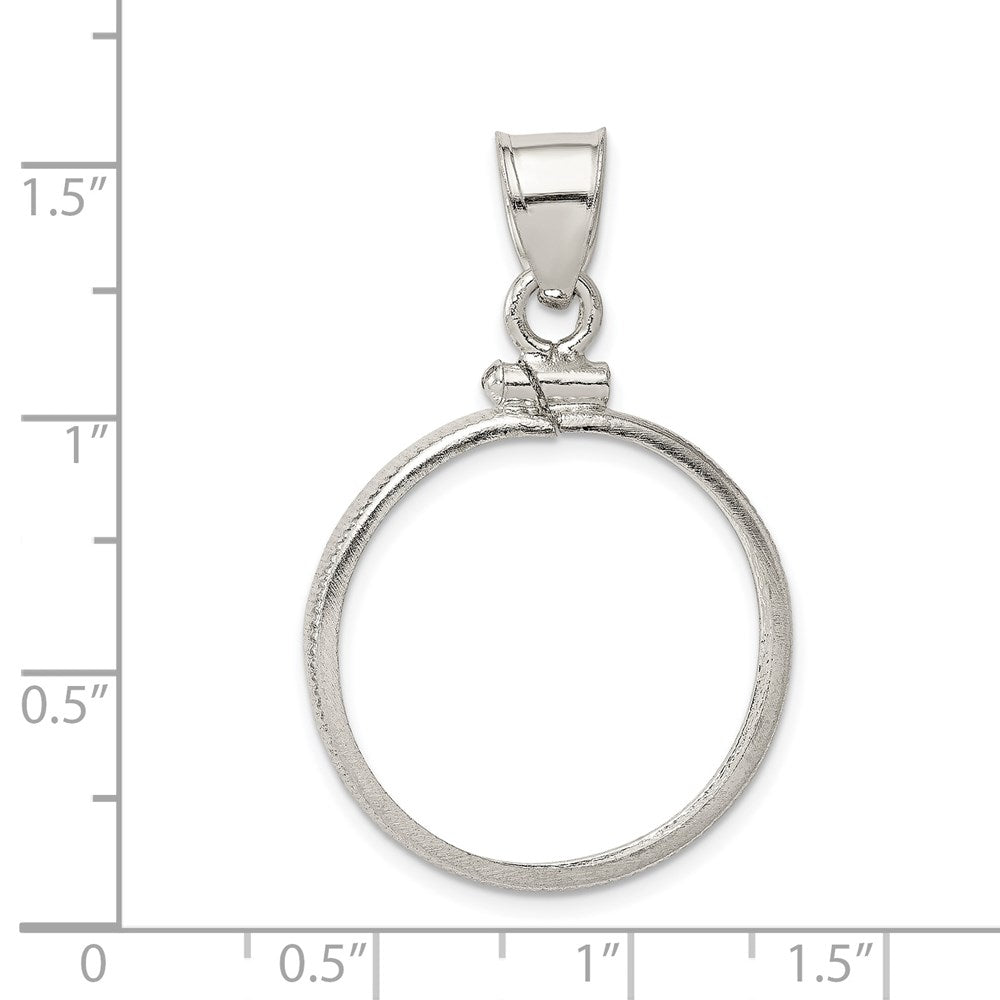 Sterling Silver 21.1 x 2.0mm $0.05 Screw Top Coin Polished Bezel Pendant