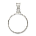 Sterling Silver 24.1 x 1.7mm $0.25 Screw Top Coin Polished Bezel Pendant