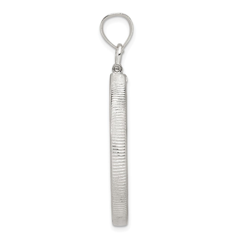 Sterling Silver 30.5 x 2.1mm $0.50 Screw Top Coin Polished Bezel Pendant