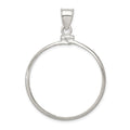 Sterling Silver 30.5 x 2.1mm $0.50 Screw Top Coin Polished Bezel Pendant