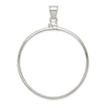 Sterling Silver 40.6 x 3.1mm Screw Top Coin Polished Bezel Pendant