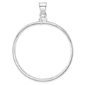 Sterling Silver 39.4 x 3.1mm 1 oz. Screw Top Coin Polished Bezel Pendant