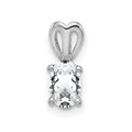 Sterling Silver Rhodium-plated White Topaz Pendant