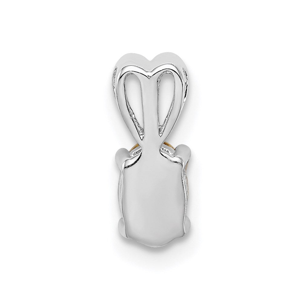 Sterling Silver Rhodium-plated Citrine Pendant