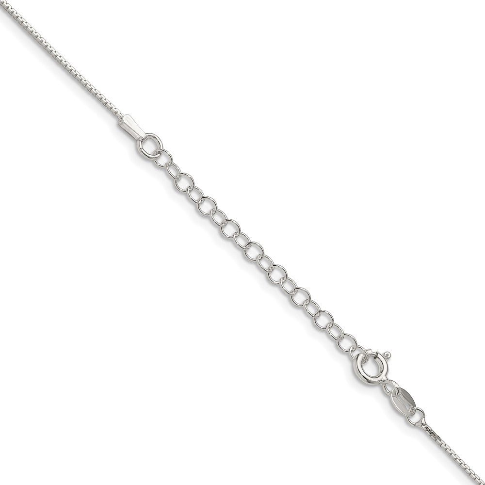 Sterling Silver 1mm 8 Sided w/2 in ext. Box Chain