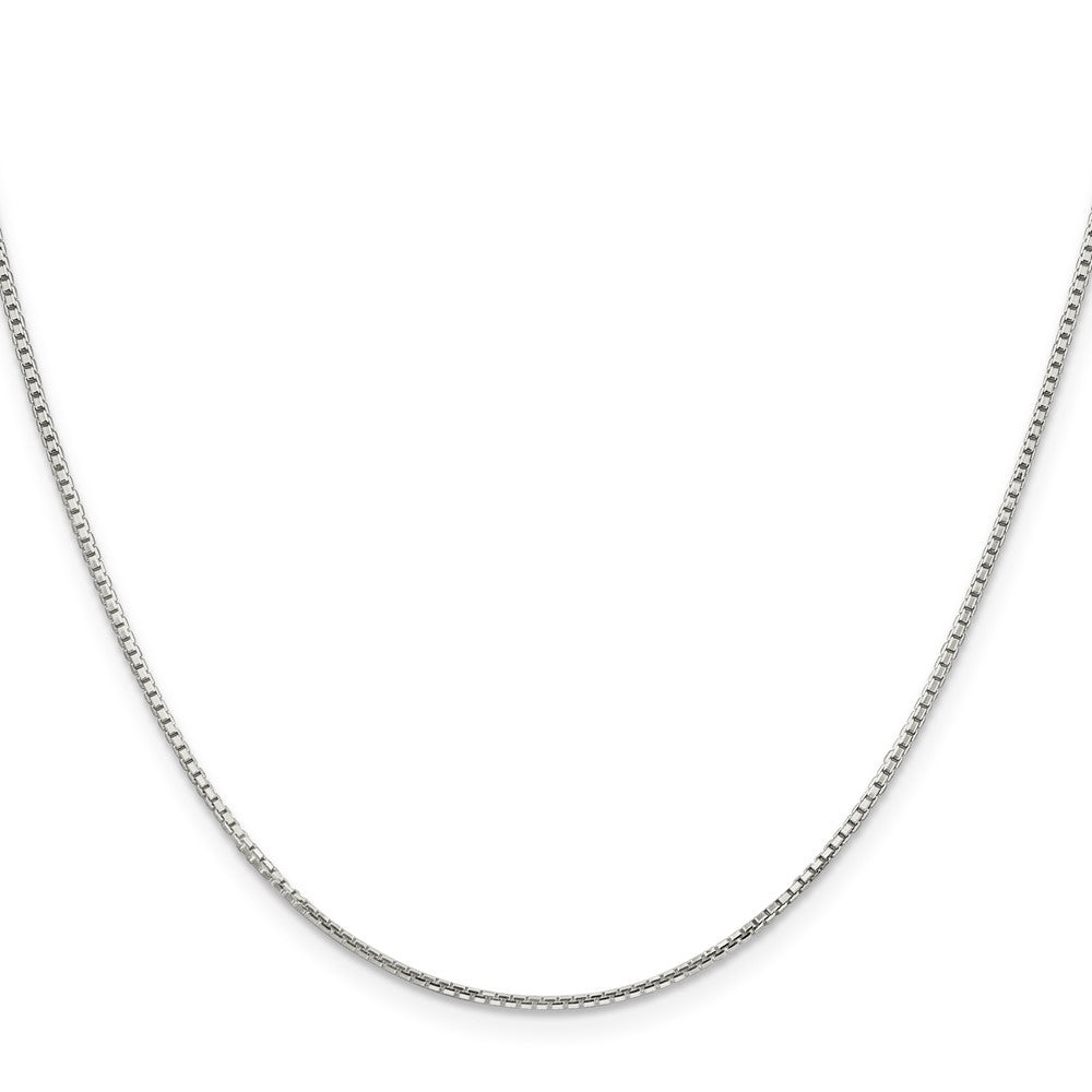 Sterling Silver 1.25mm 8 Sided w/4in ext. Box Chain