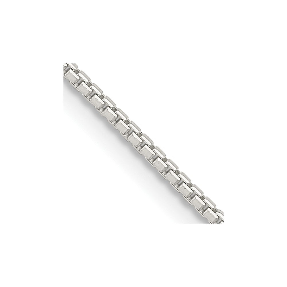 Sterling Silver 1.25mm 8 Sided w/4in ext. Box Chain