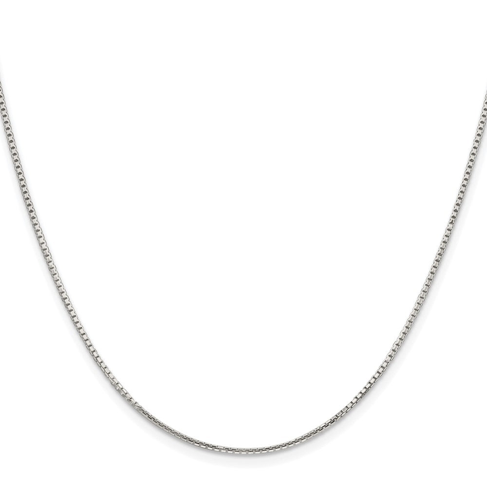 Sterling Silver Rhodium-plated 1.25mm 8 Sided Box Chain