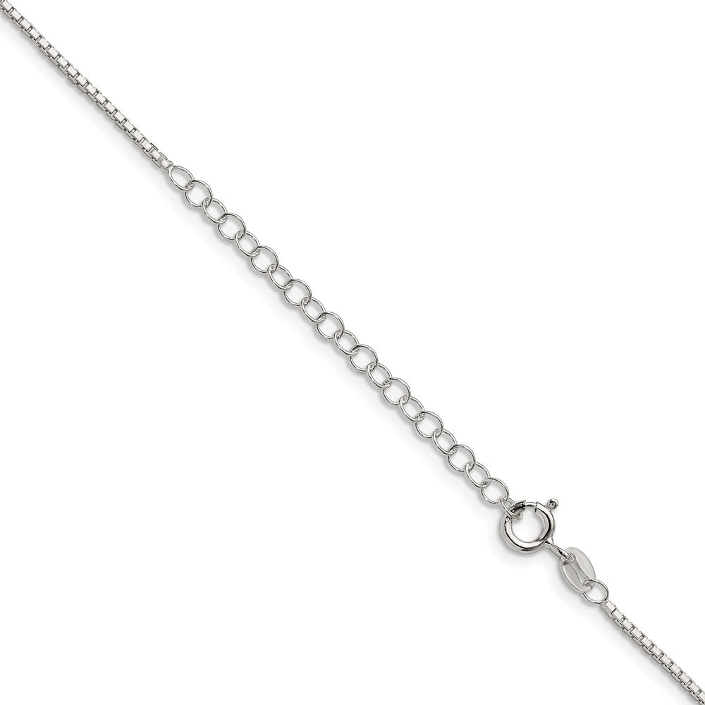 Sterling Silver 1.35mm 8 Sided w/ ext. Box Chain