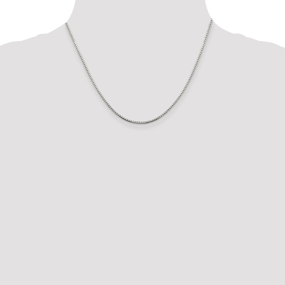 Sterling Silver 1.5mm 8 Sided w/2in ext. Box Chain