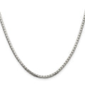 Sterling Silver 2.5mm 8 Sided Box Chain