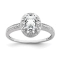 Sterling Silver Rhodium-plated Diam. & White Topaz Ring
